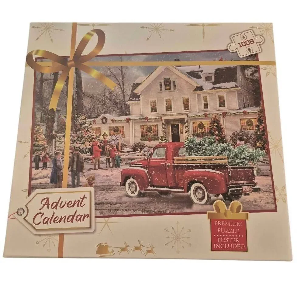 Vermont Christmas 1008 pc 24 Day Advent Calendar EUC